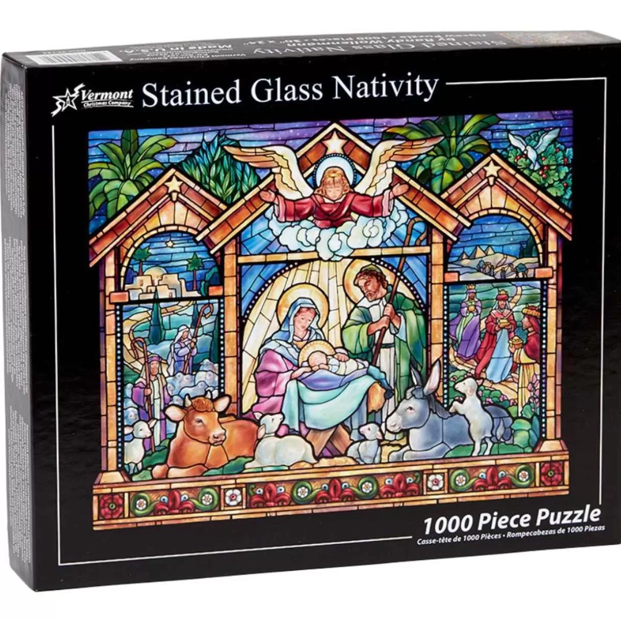 * 1000 Piece Stained Glass Nativity Jigsaw Puzzle* Puzzles