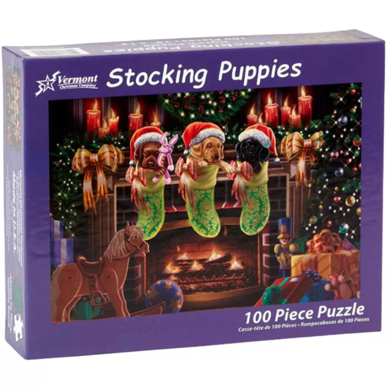 * 100 Piece Stocking Puppies Jigsaw Puzzle* Puzzles