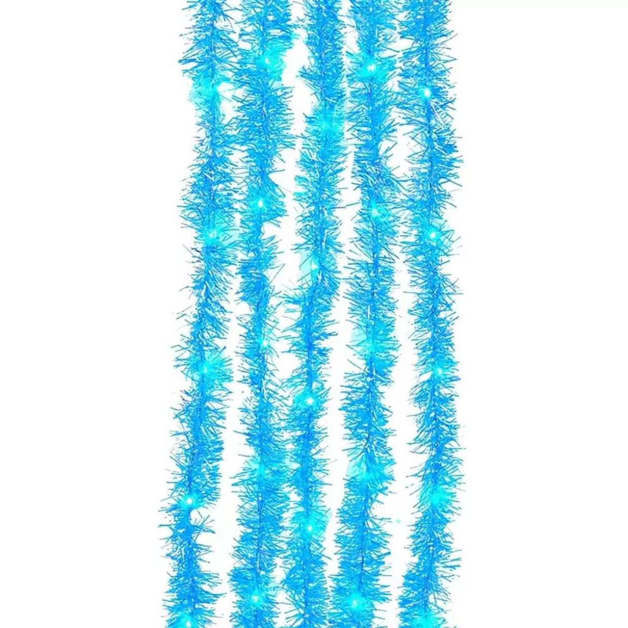 Kurt Adler 100-Light Blue Iridescent Tinsel With Blue Superbright Cascade Lights* Kurt Adler Lights