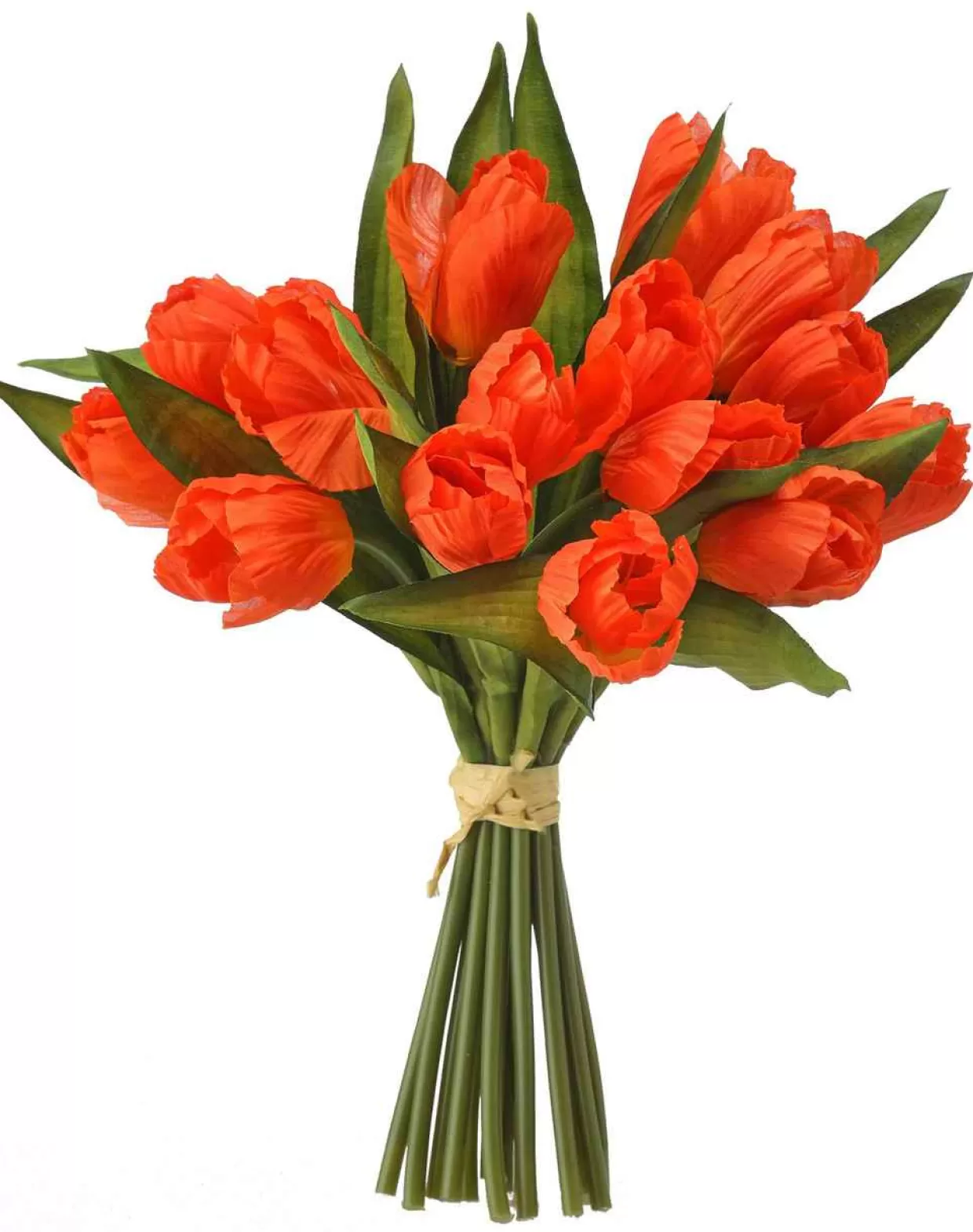 * 11" Artificial Orange Cottage Tulip In Bundle* Easter And Spring