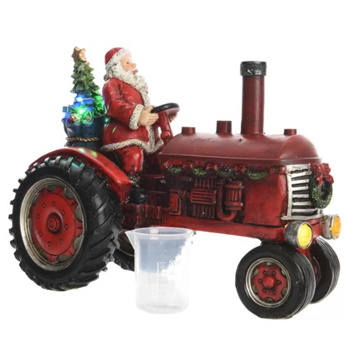 Lumineo 11" Light Up Santa Tractor Multicolour Led Lights Father Christmas Steam Figurine* Figurines