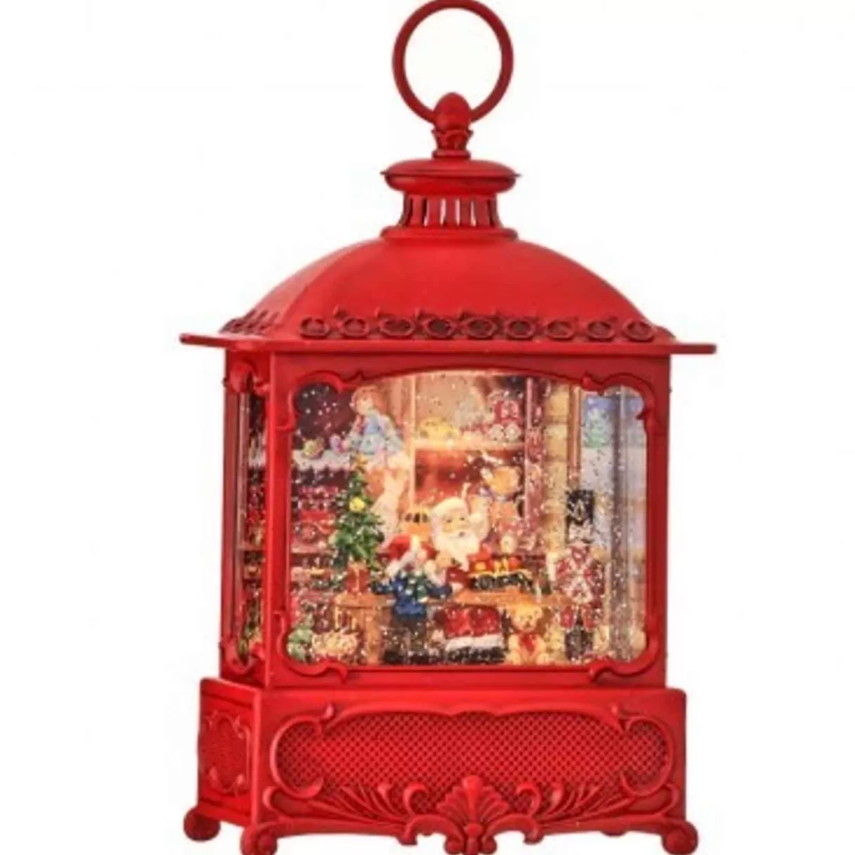 Lumineo 12" Led/Battery/Timer Toy Workshop Square Lantern Water Globe* Lit Water Globes