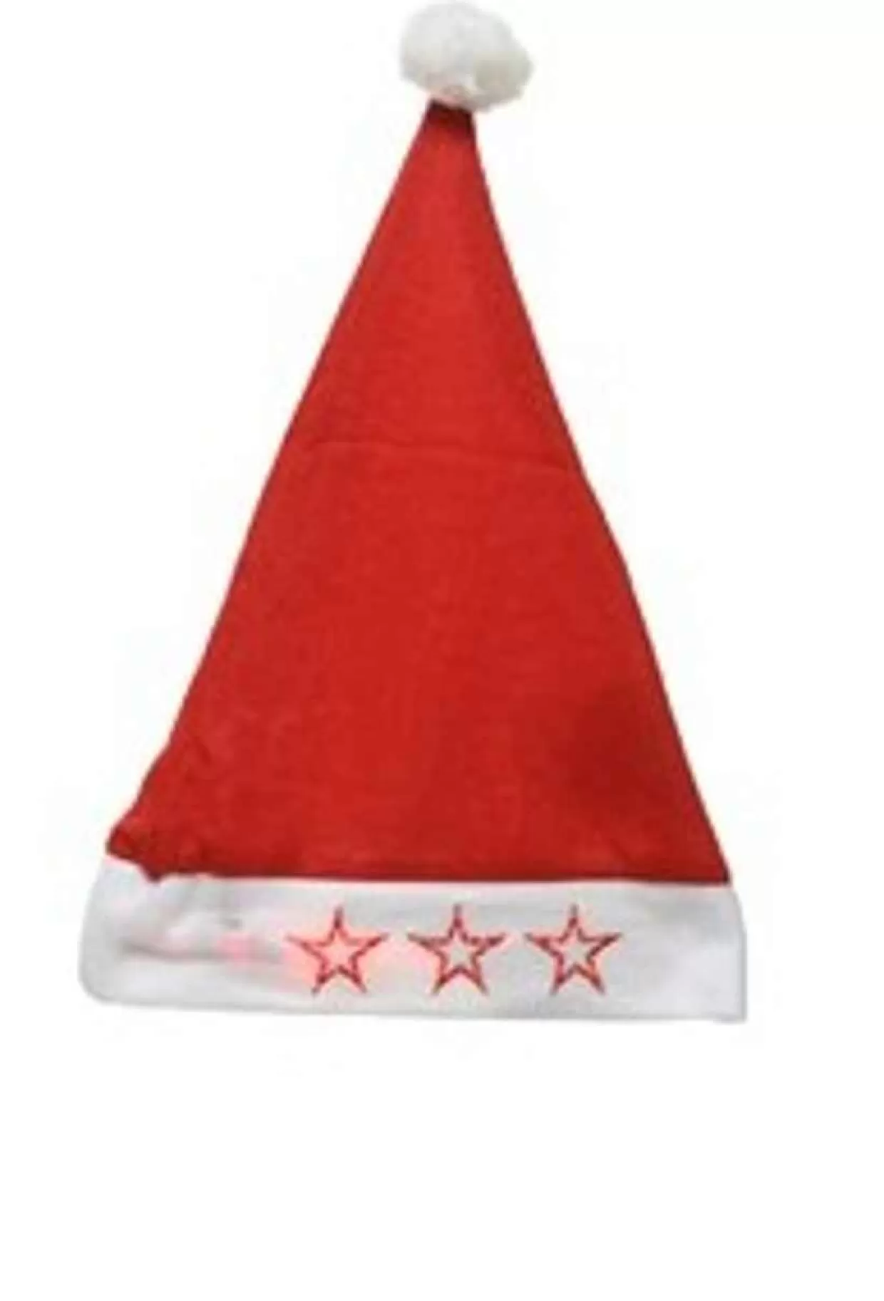 * 12"H X 8"W Light Up Santa Hat With Stars Engraved On The Brim* Clothing