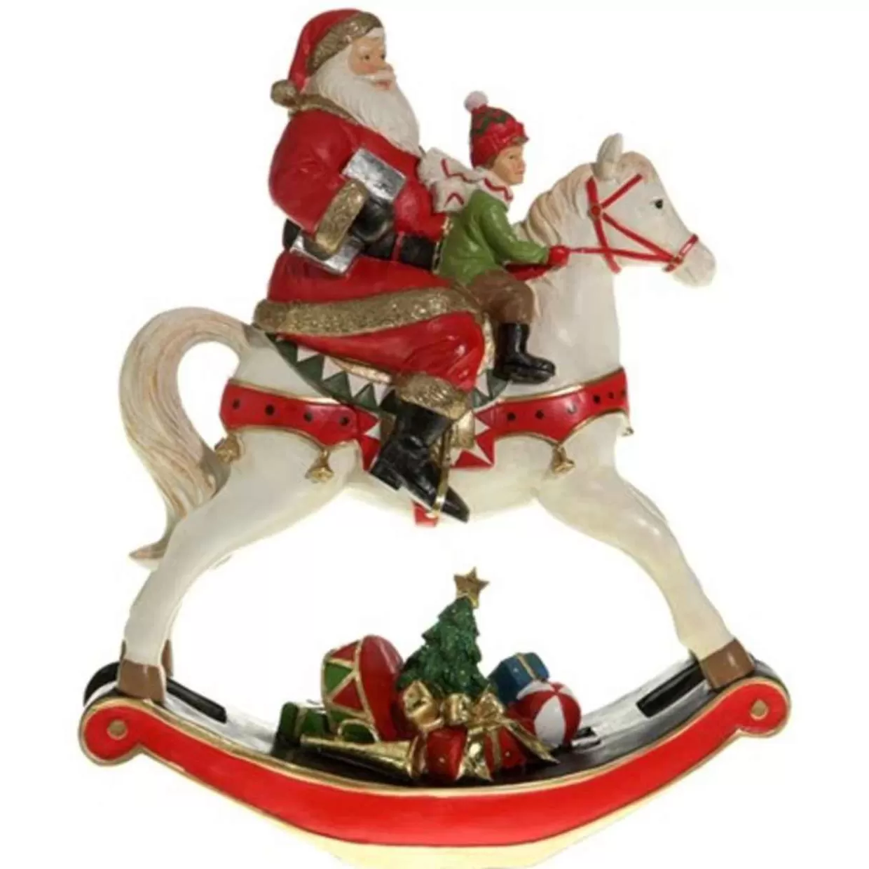 Mark Roberts 13" Santa And A Child On A Rocking Horse* Figurines