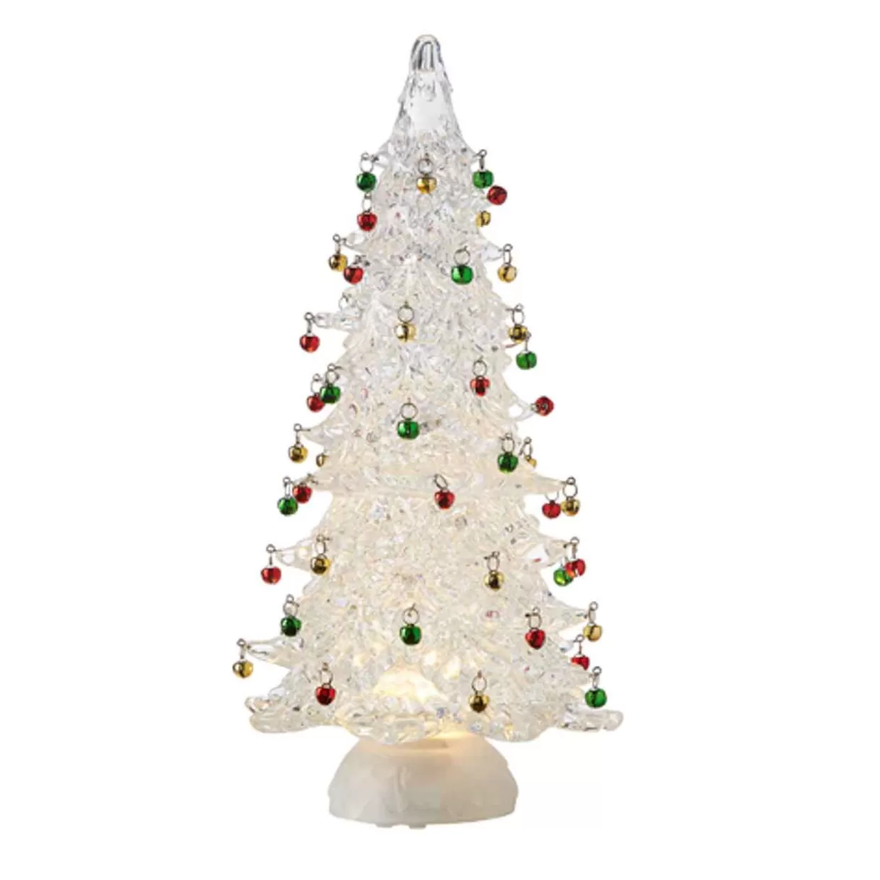 * 15" Lighted Ornament Tree With Swirling Glitter* Lit Water Globes