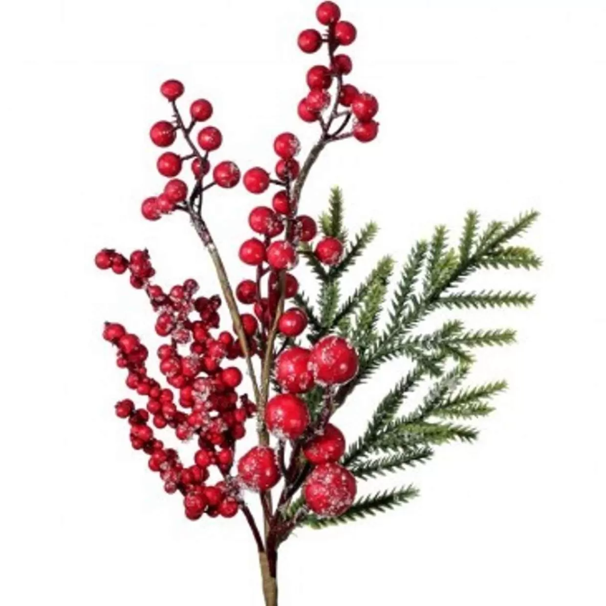 Kurt Adler 16" Frosted Berry Mini Spruce Spray* Tree Picks