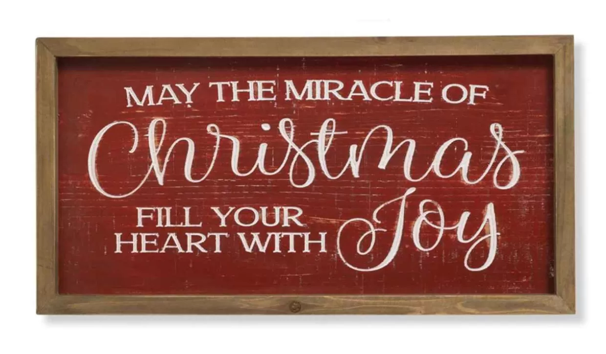 Lemax 16" Wooden Wall Decor With The Insignia "Christmas Joy"* Wooden Signs