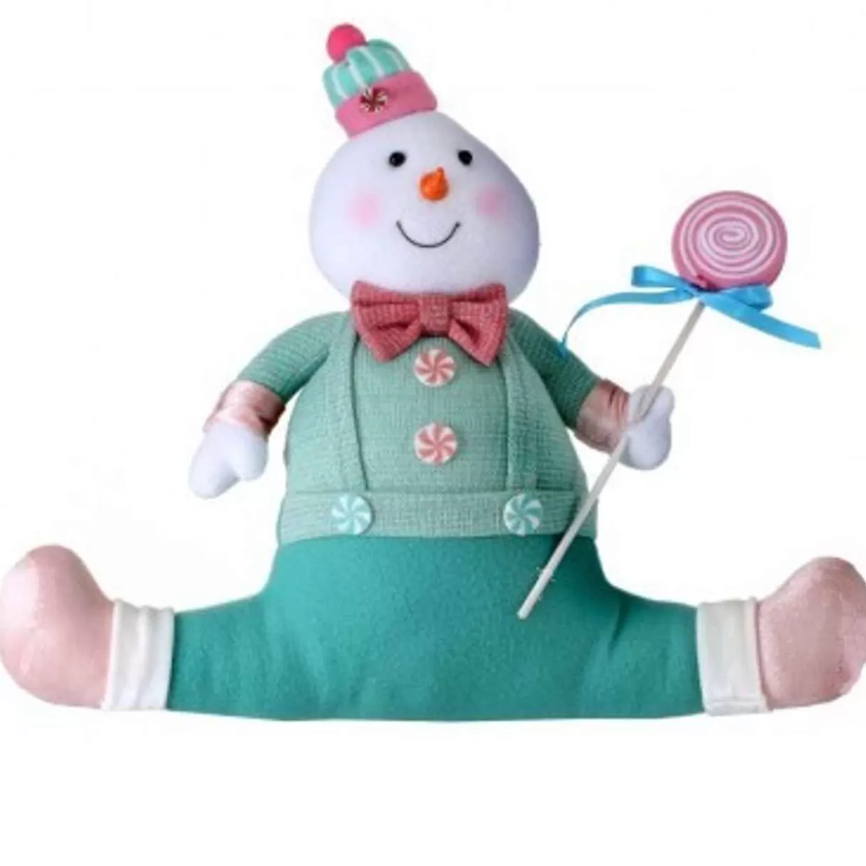 * 18" Fabric Sitting Pastel Candy Snowman* Figurines