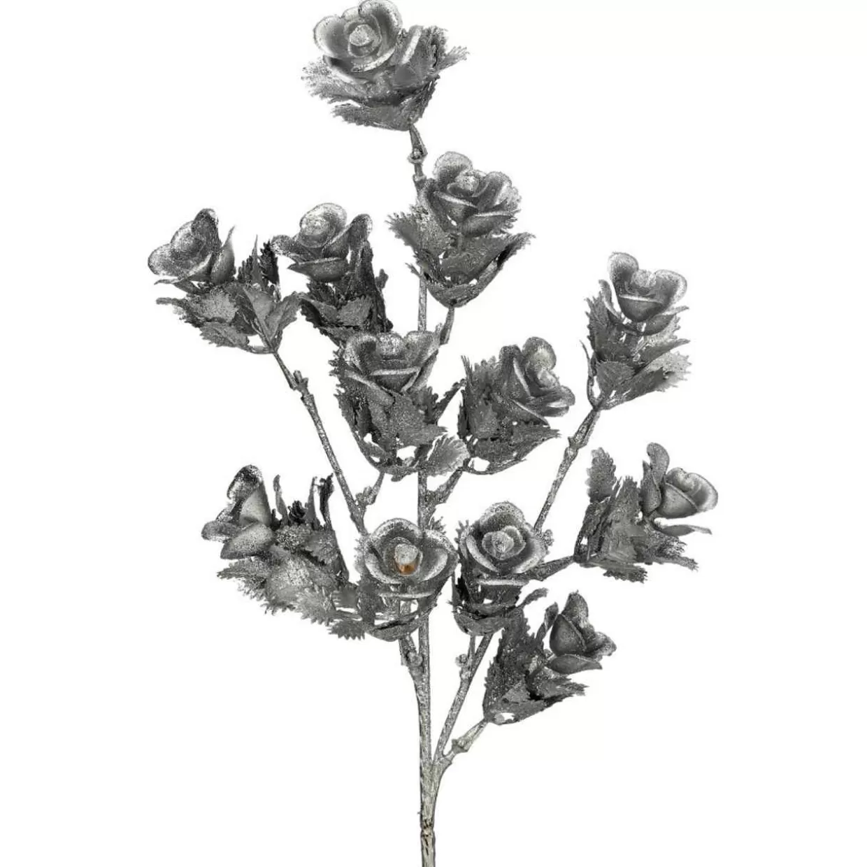 Kurt Adler 21" Silver Rose Spray* Tree Picks