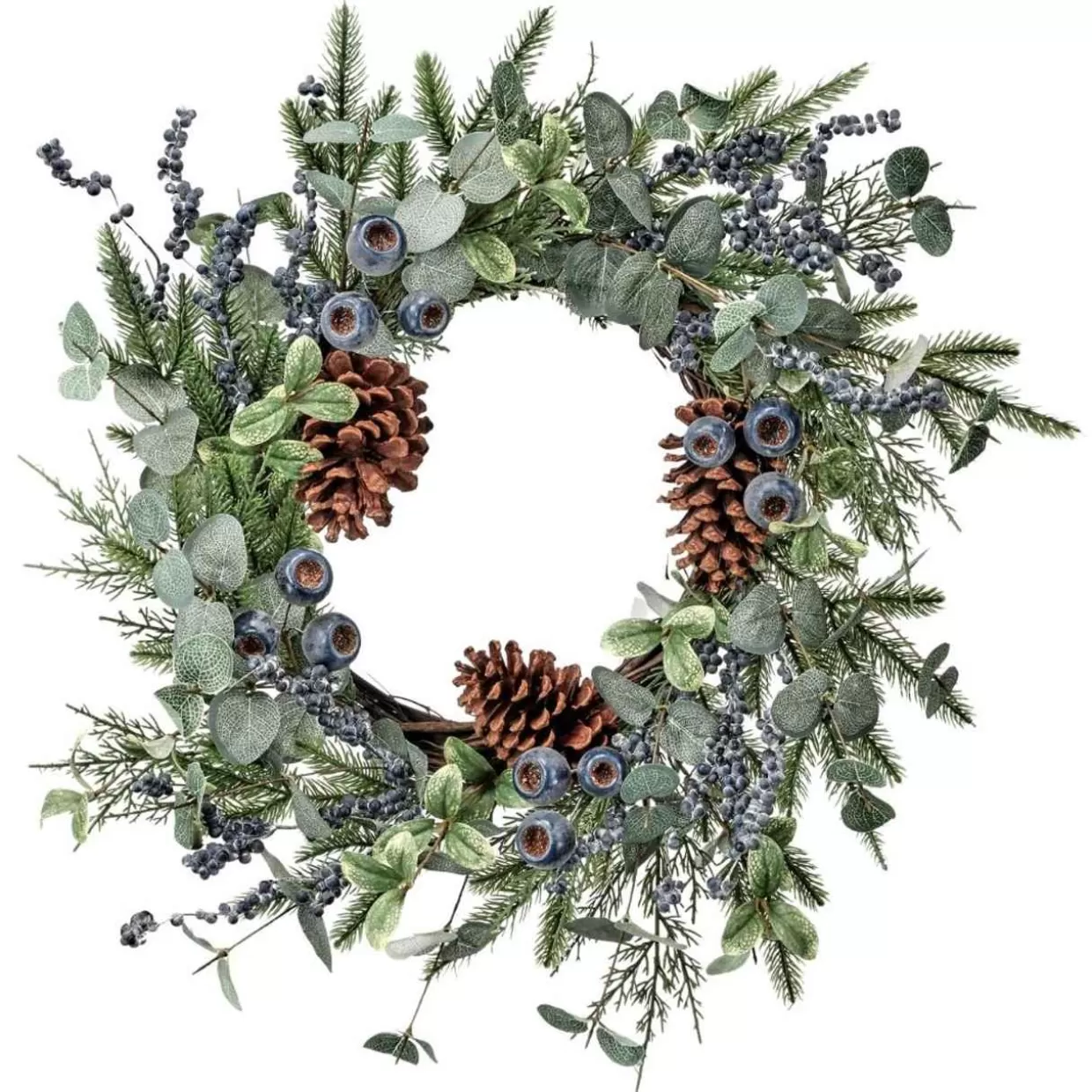 Kurt Adler 22" Blueberry Eucalyptus Cedar/Pine Wreath* Wreaths