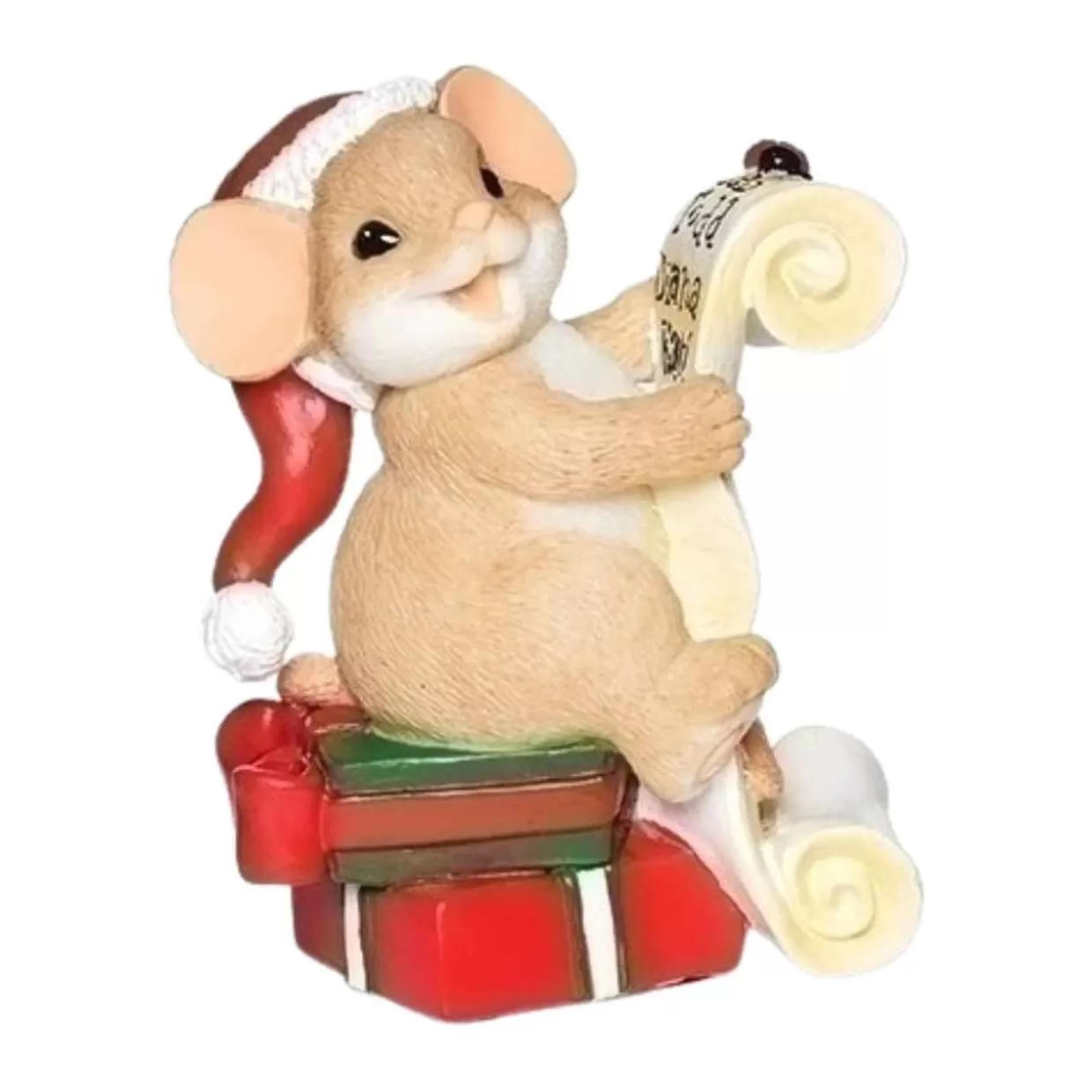 * 2.75" Mouse Figurine Reading Of A List From Charming Tails* Figurines