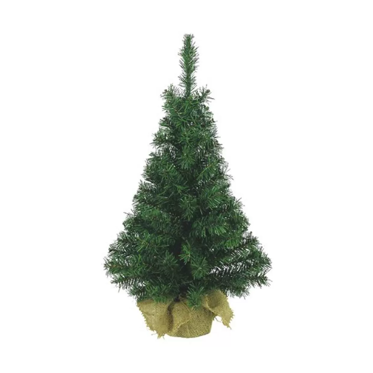 * 30" Artificial Mini Christmas Tree In A Jute Bag* Tabletop Trees