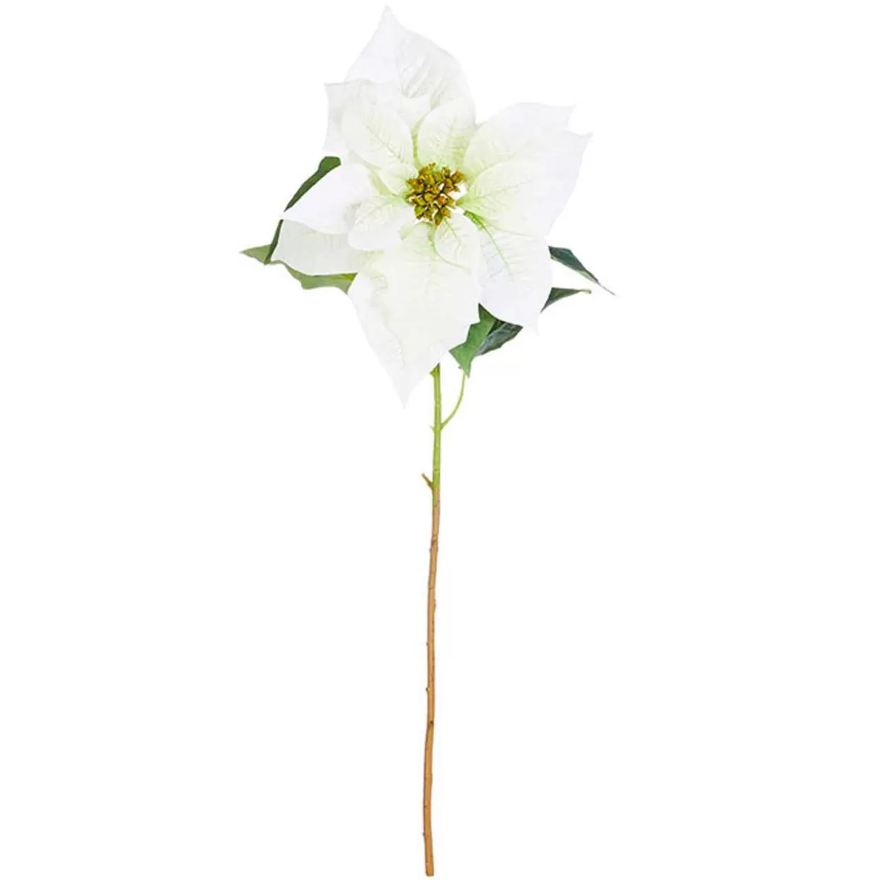 * 30" White Poinsettia Stem* Tree Picks