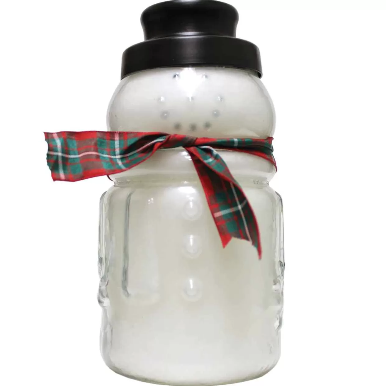 * 30Oz Large Snowman With Red & Green Scarf Fragranced Jar Candle With 150 Hour Burn Time* Candles