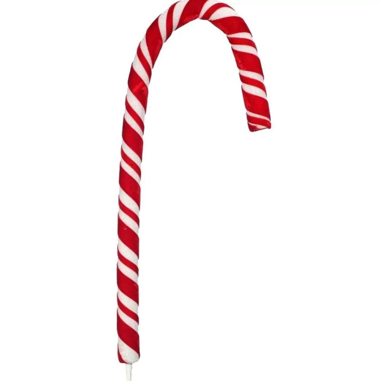 * 32" Glittered Velvet Stripe Candycane Stem* Tree Picks