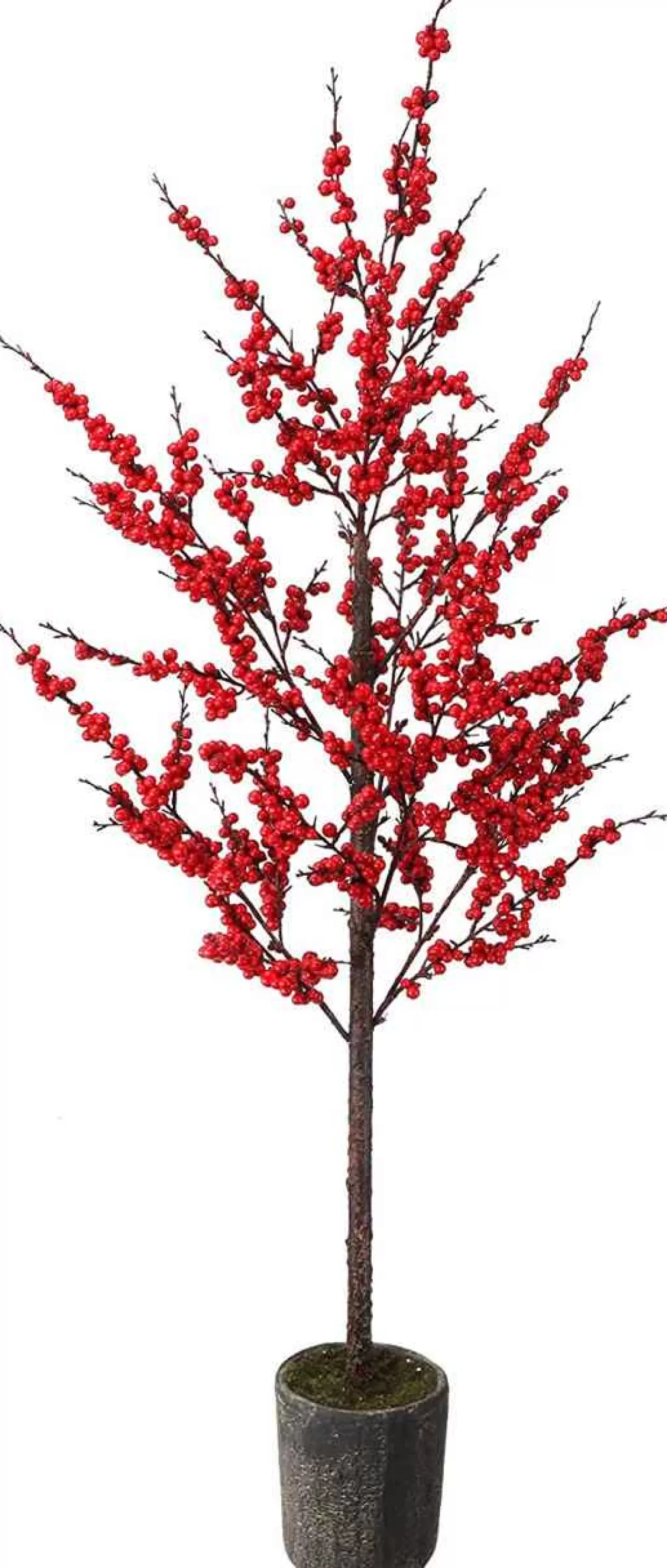 Kurt Adler 54" Potted Waterproof Ilex Berry Tree* Tabletop Trees