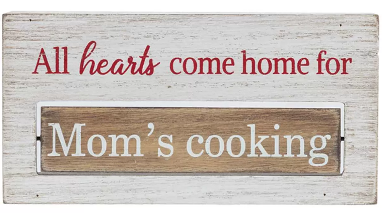 Jim Shore All Hearts Come Home For Mom's Cooking Spinning Sign* Wooden Signs