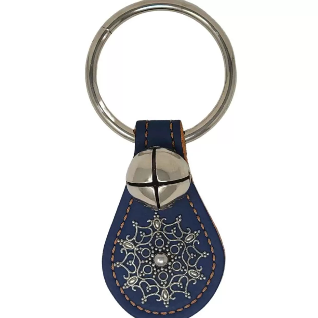 * Blue Leather Charm With Snowflake And Bell Door Hanger* Christmas Bells