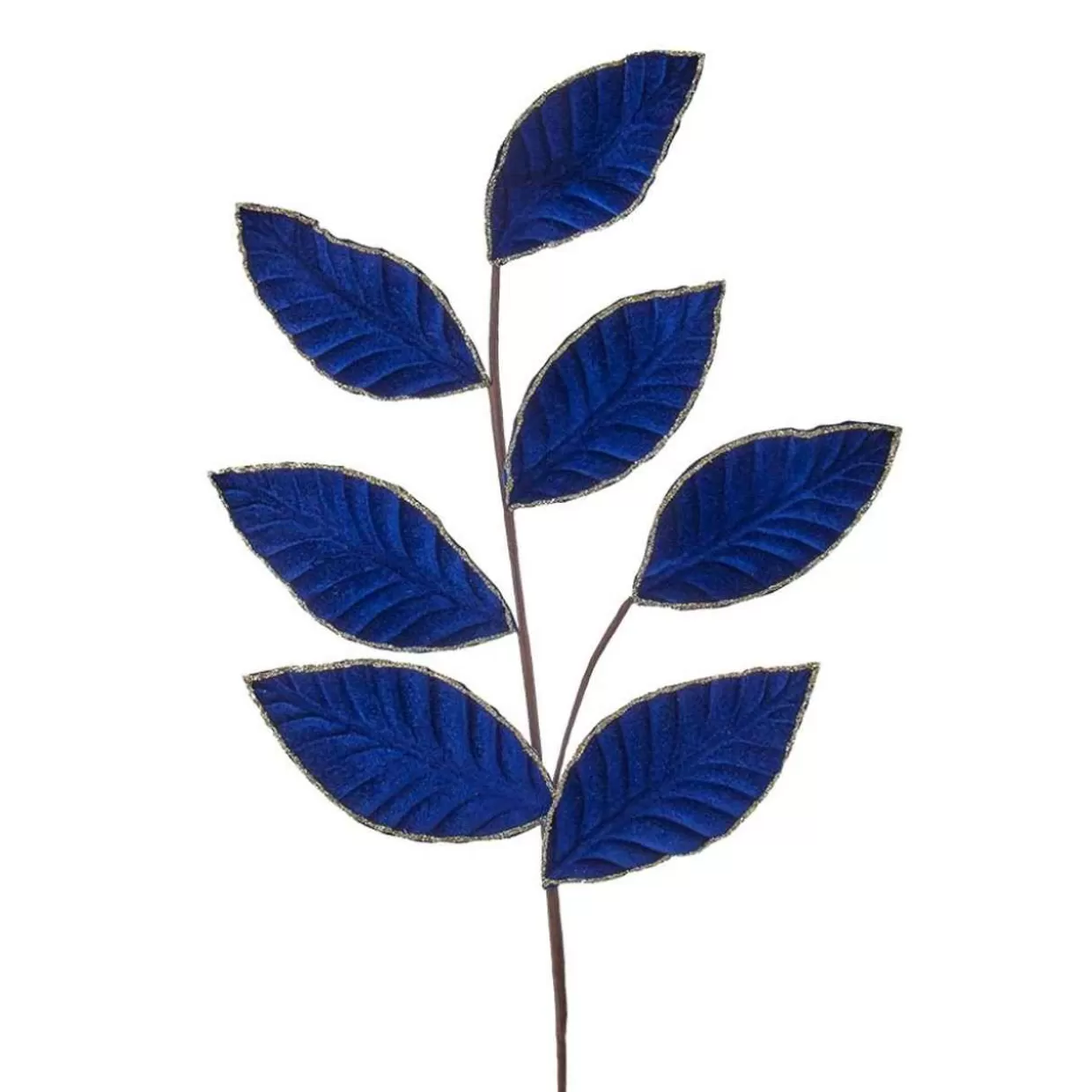 Kurt Adler Blue Velvet Leaf Spray* Tree Picks