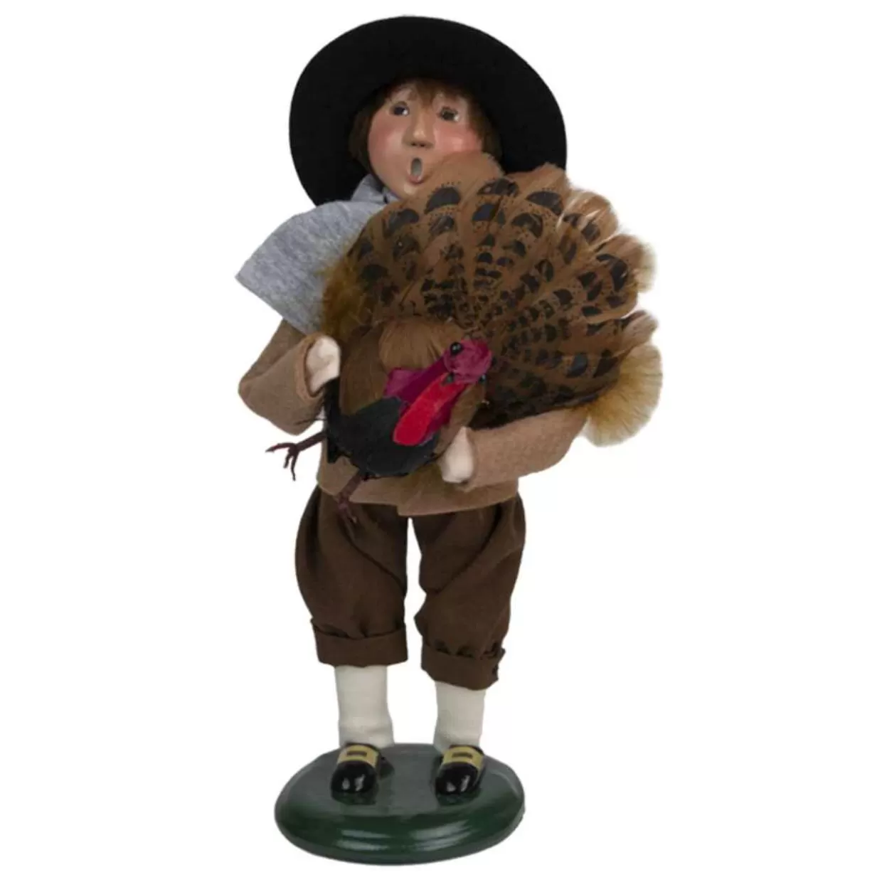 Byers Choice Byers' Choice - Pilgrim Boy With Turkey Caroler* Thanksgiving & Fall