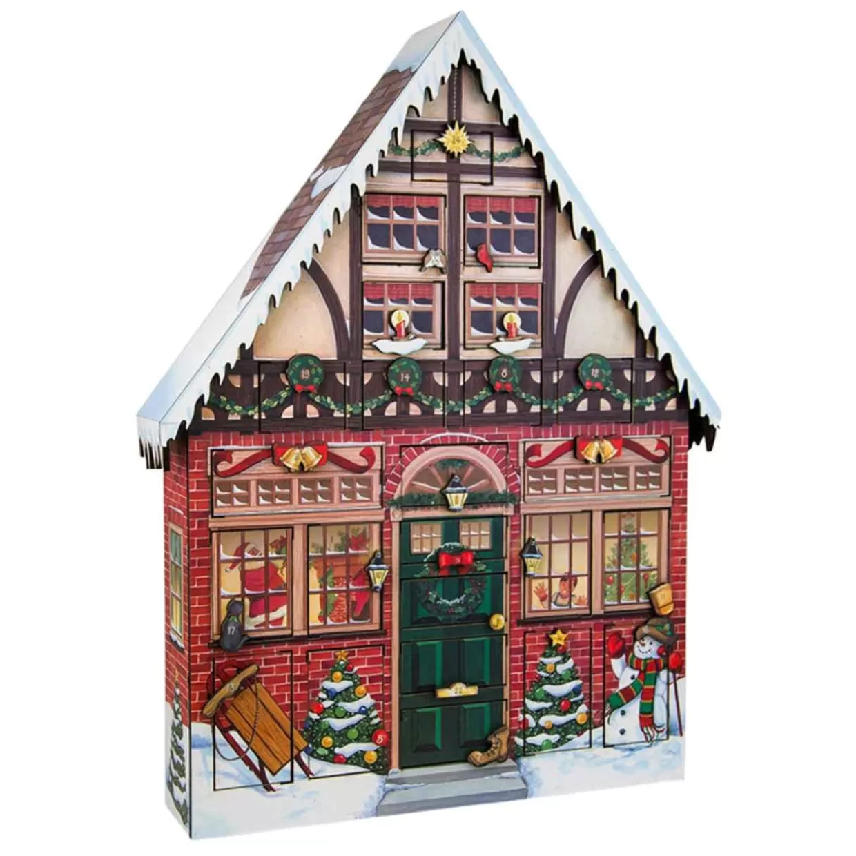 Byers Choice Byers' Choice Solid Wooden Christmas House Advent Calendar* Advent Calendars