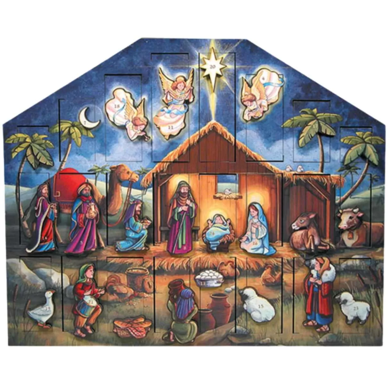 Byers Choice Byers' Choice Wooden Nativity Advent Calendar* Advent Calendars