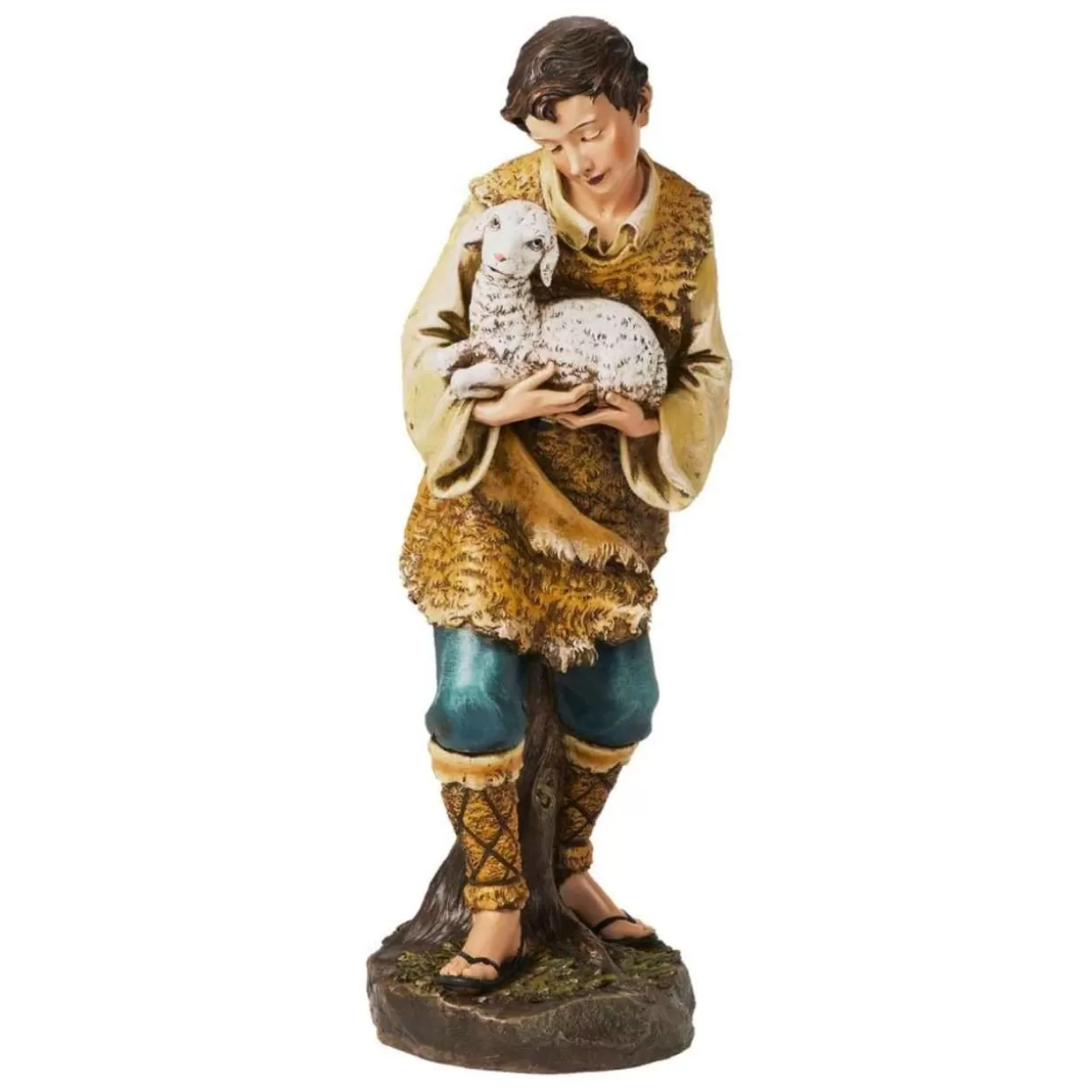 Fontanini Colored Shepherd With Lamb Figure 39 Inches* Figurines