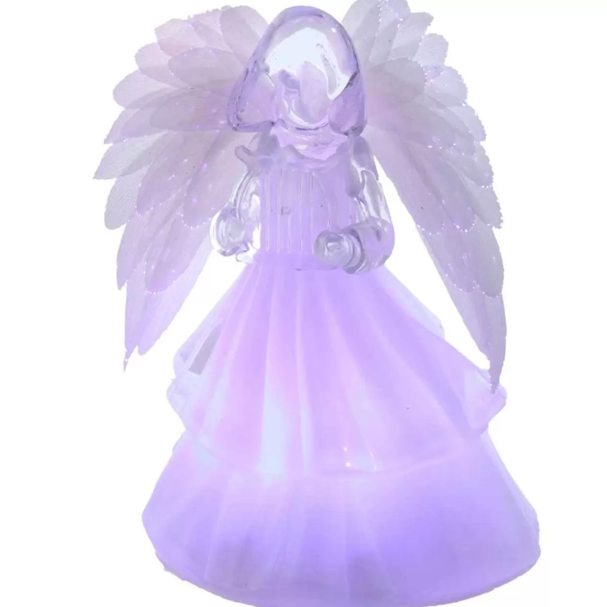 Kurt Adler Fiber Optic Multicolor Angel With Musical Harp Figurine* Figurines