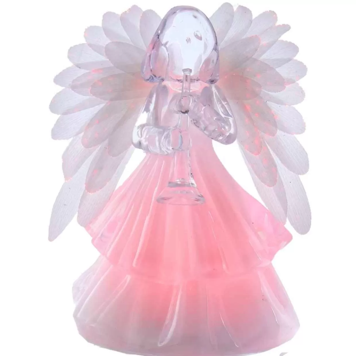 Kurt Adler Fiber Optic Multicolor Angel With Trumpet Figurine* Figurines
