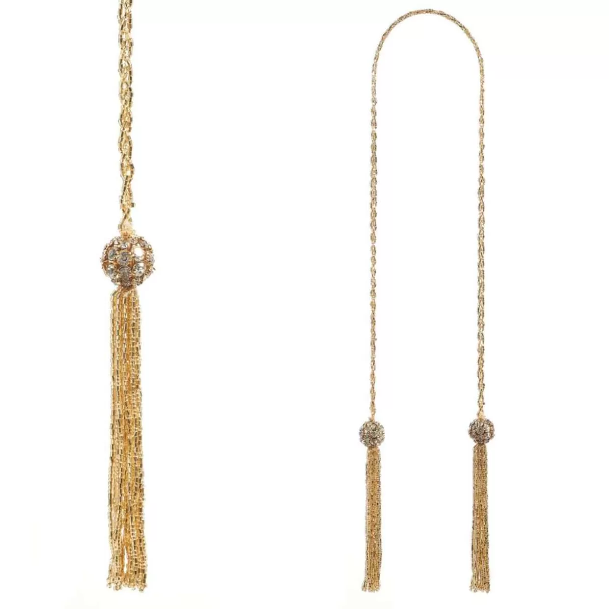 Kurt Adler Gold Beaded Garland With Tassels* Garland