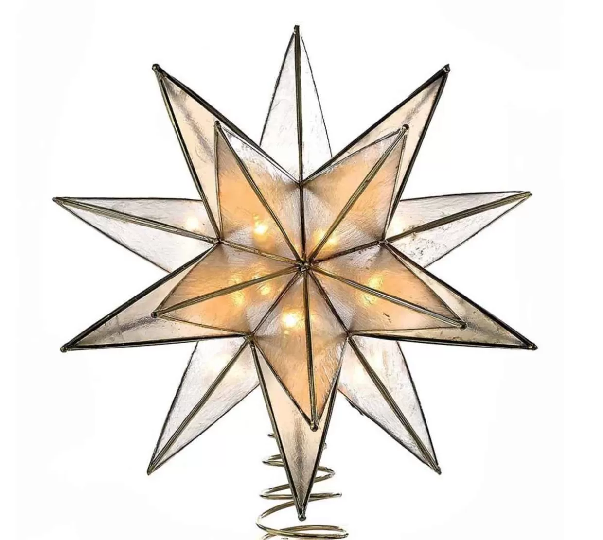 Kurt Adler Gold Sputnik Capiz Tree Topper* Tree Toppers