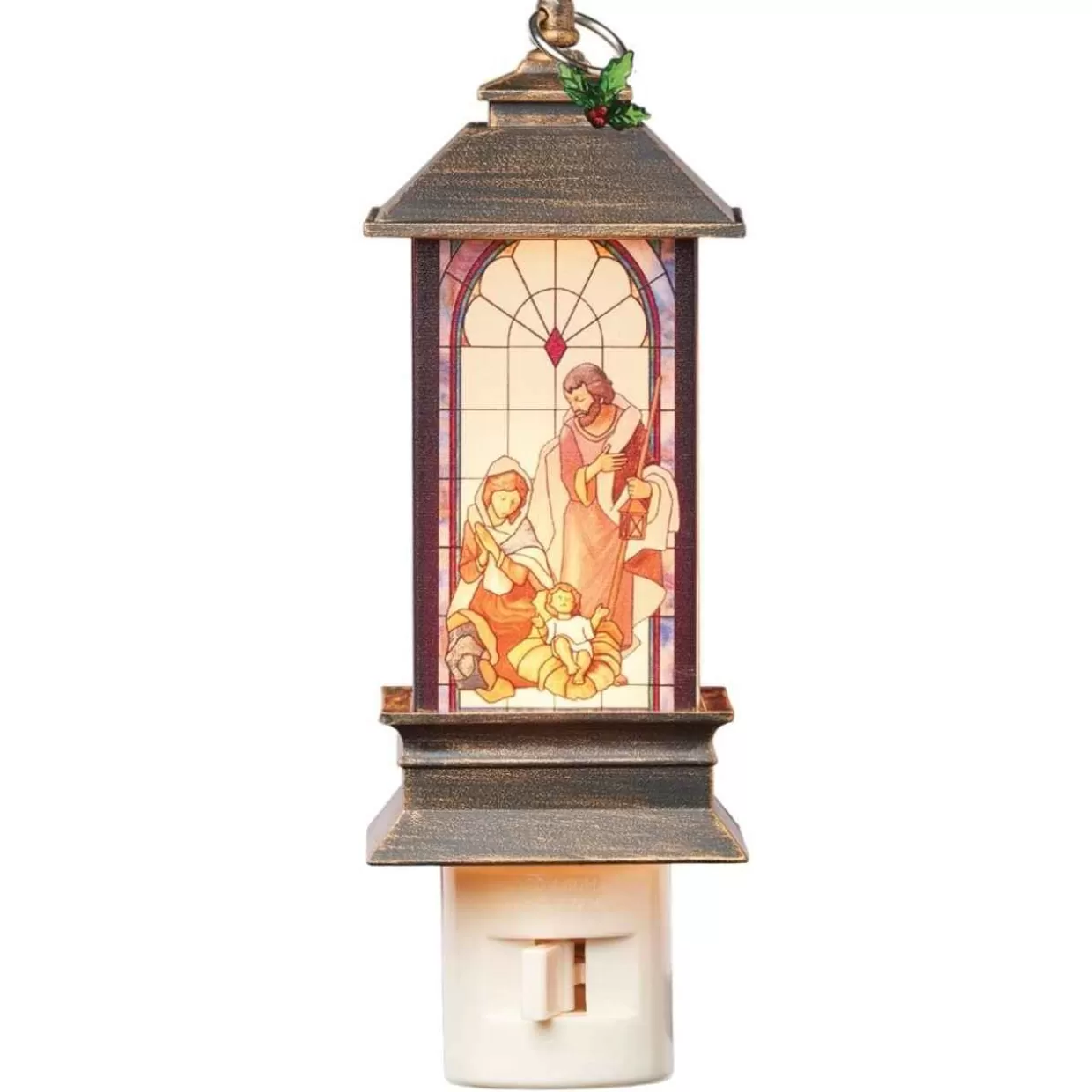 Cody Foster & Co Holy Family Stained Glass Lantern Night Light* Night Lights