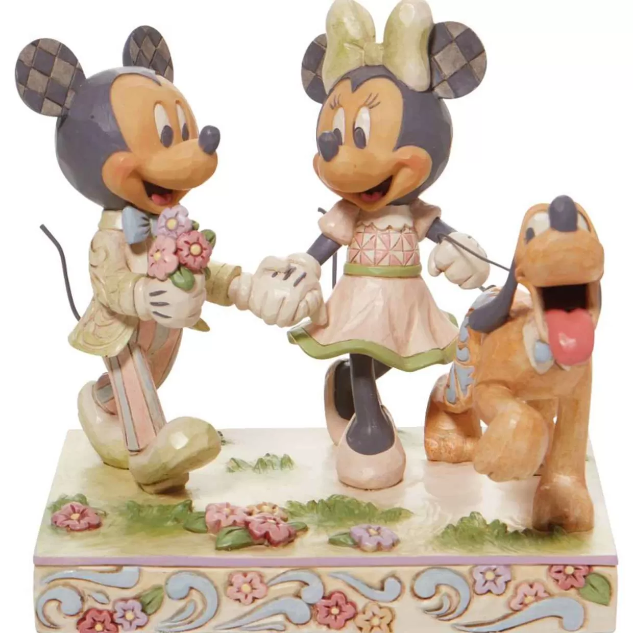 Jim Shore - Disney Traditions - White Woodland Mickey And Minnie Figurine* Valentine's Day