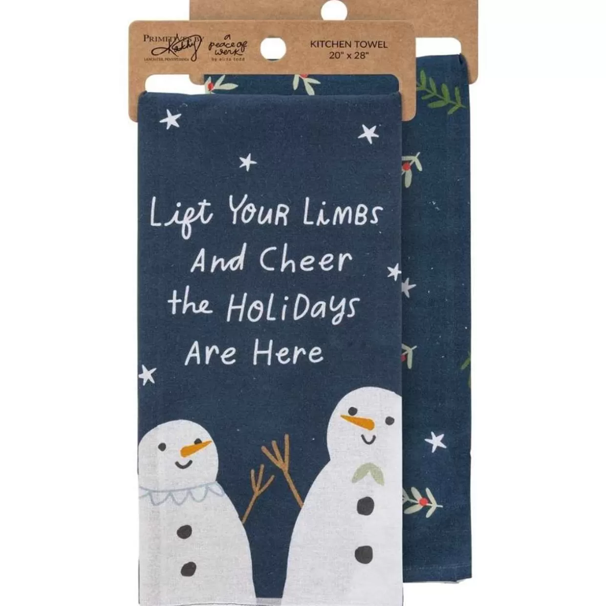 Department 56 Kitchen Towel - Cheer The Holidays Are Here* Table & Glassware