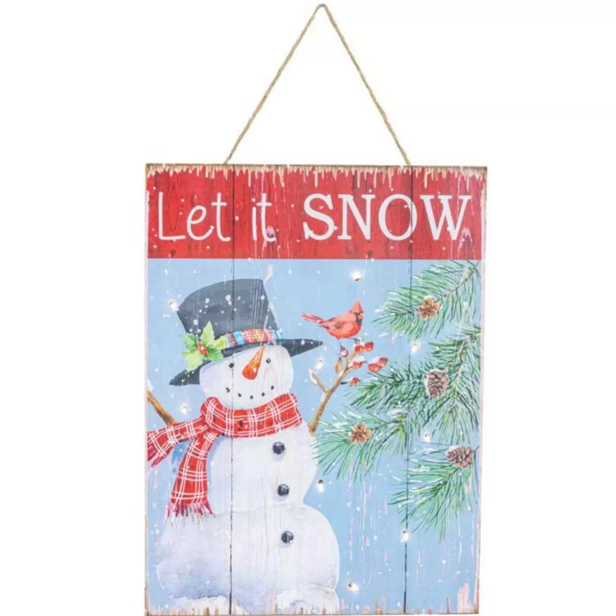 * Led Let It Snow Hanging Wood Sign* Wooden Signs
