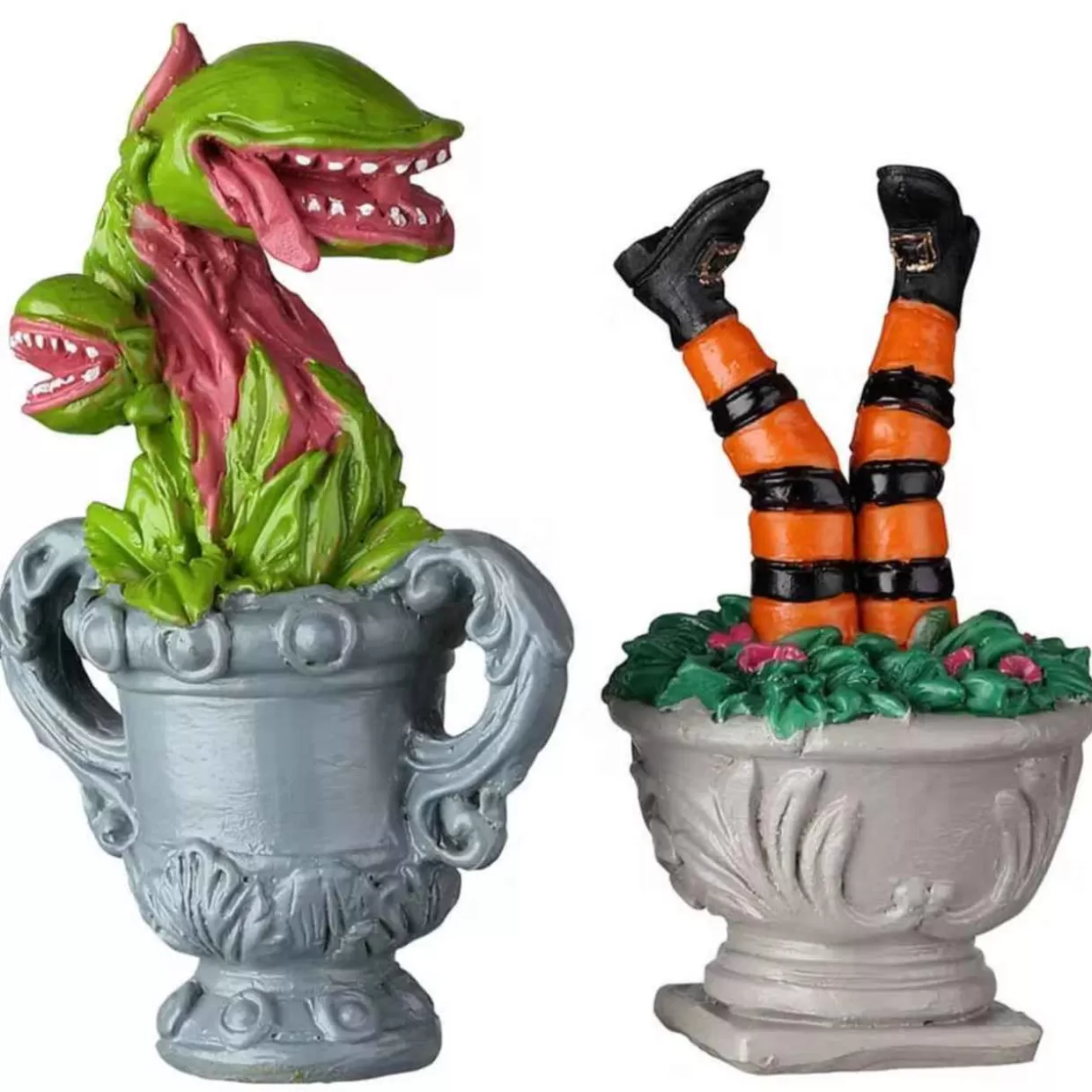 Lemax - Spookytown - Spooky Planter Urns* Halloween