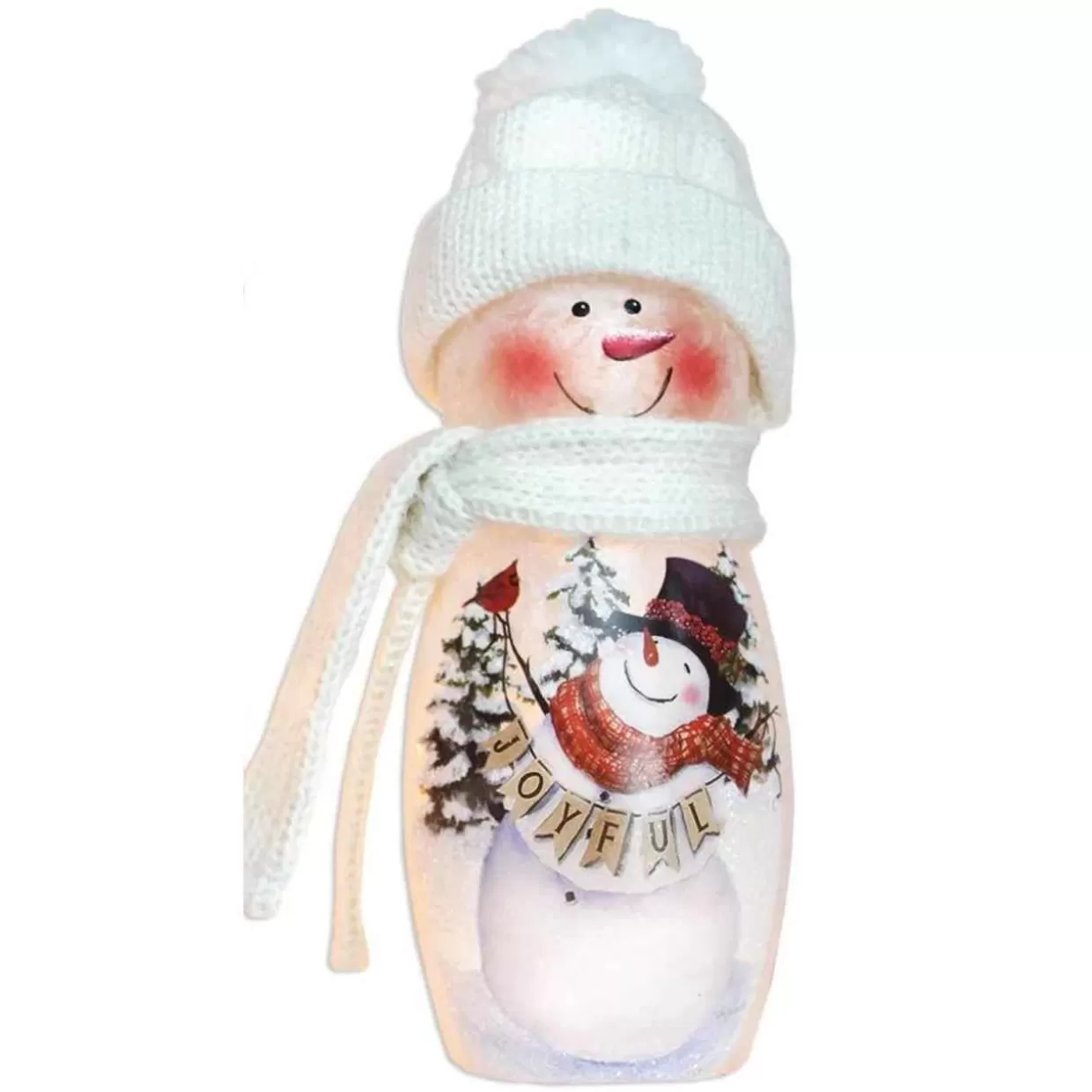 Stony Creek Lit Joyful Winter Snowman Lamp* Lamps