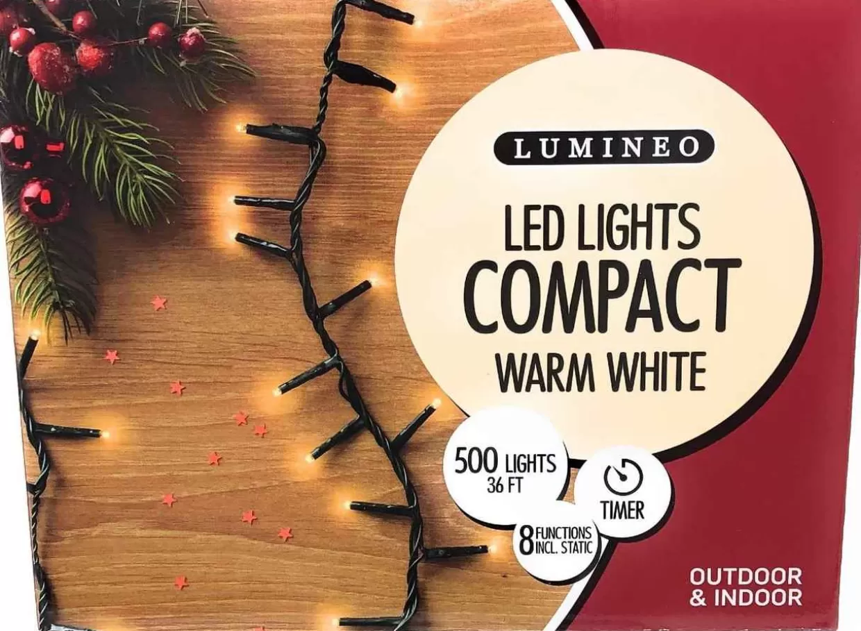 Lumineo 500 Led Warm White Compact Lights Green Wire* Lumineo Lights