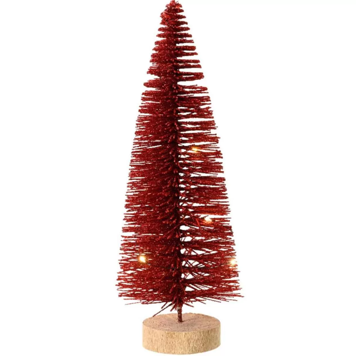 * Micro Led Red Bottle Brush Tree* Tabletop Trees