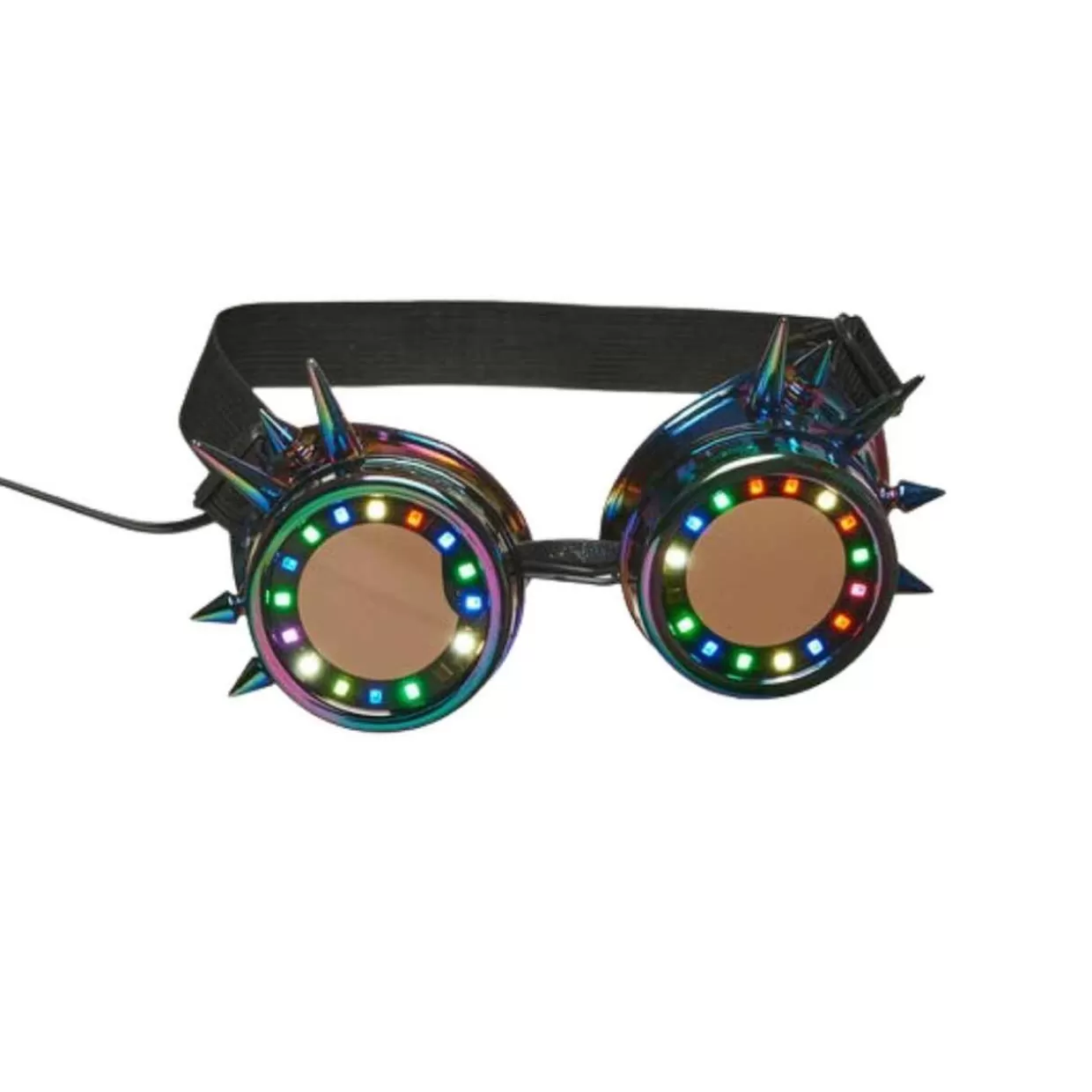 * One Hundred 80 Degrees - 6.25" Spiked Goggles With Tracing Led Lights* Clothing