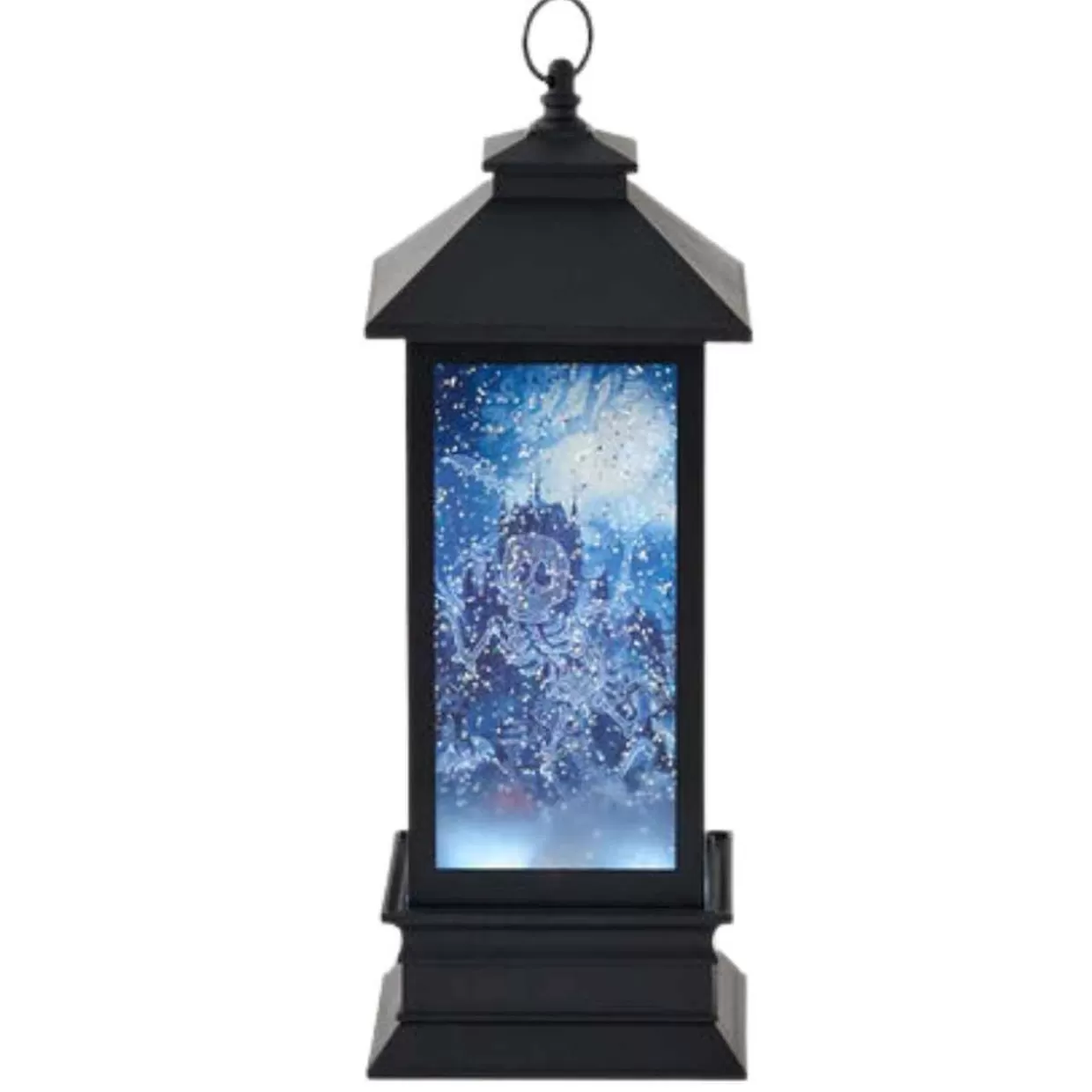 Department 56 One Hundred 80 Degrees - Swirly Glitter Jumping Skeleton Lantern, Lighted* Lit Water Globes