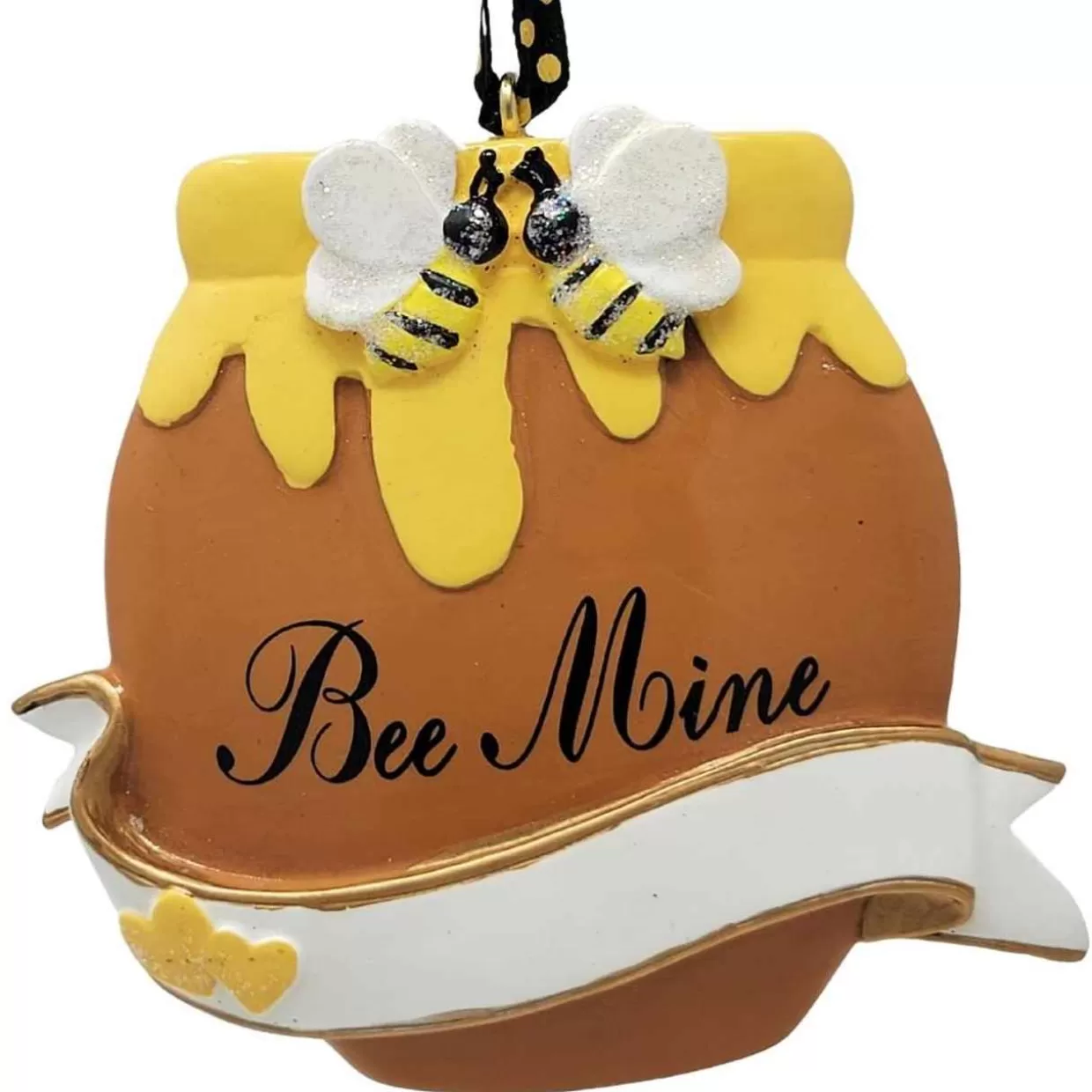 Old World Christmas Personalized Bee Mine Honey Jar Ornament* Valentine's Day