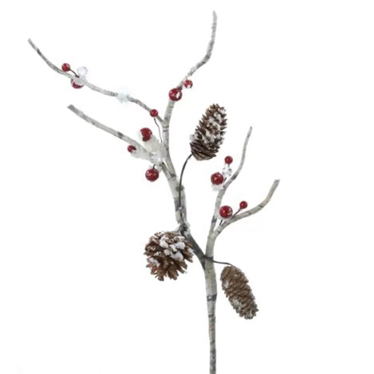 * Pinecone And Red Berries Pick* Tree Picks