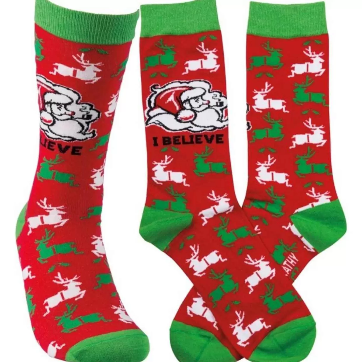 * Primitives By Kathy Believe One Size Fits Most Cotton Nylon Spandex-Socks* Clothing