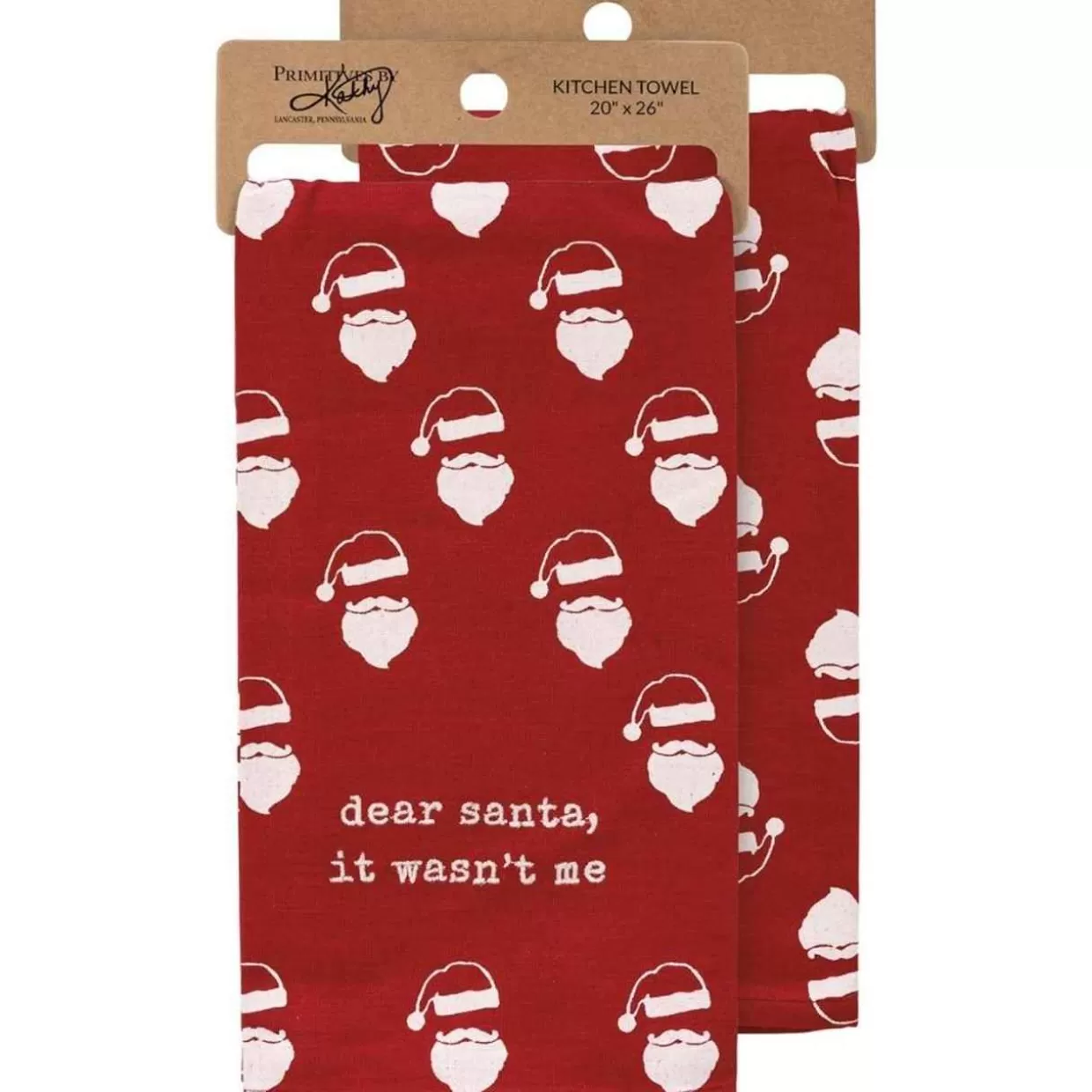 * Primitives By Kathy Kitchen Towel - Dear Santa It Wasn'T Me* Table & Glassware