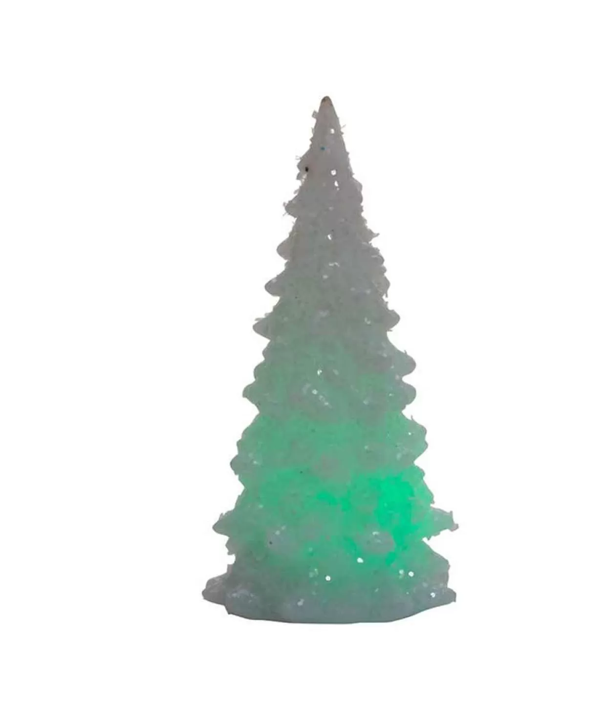 * Rgb Led Small White Glitter Tree* Tabletop Trees