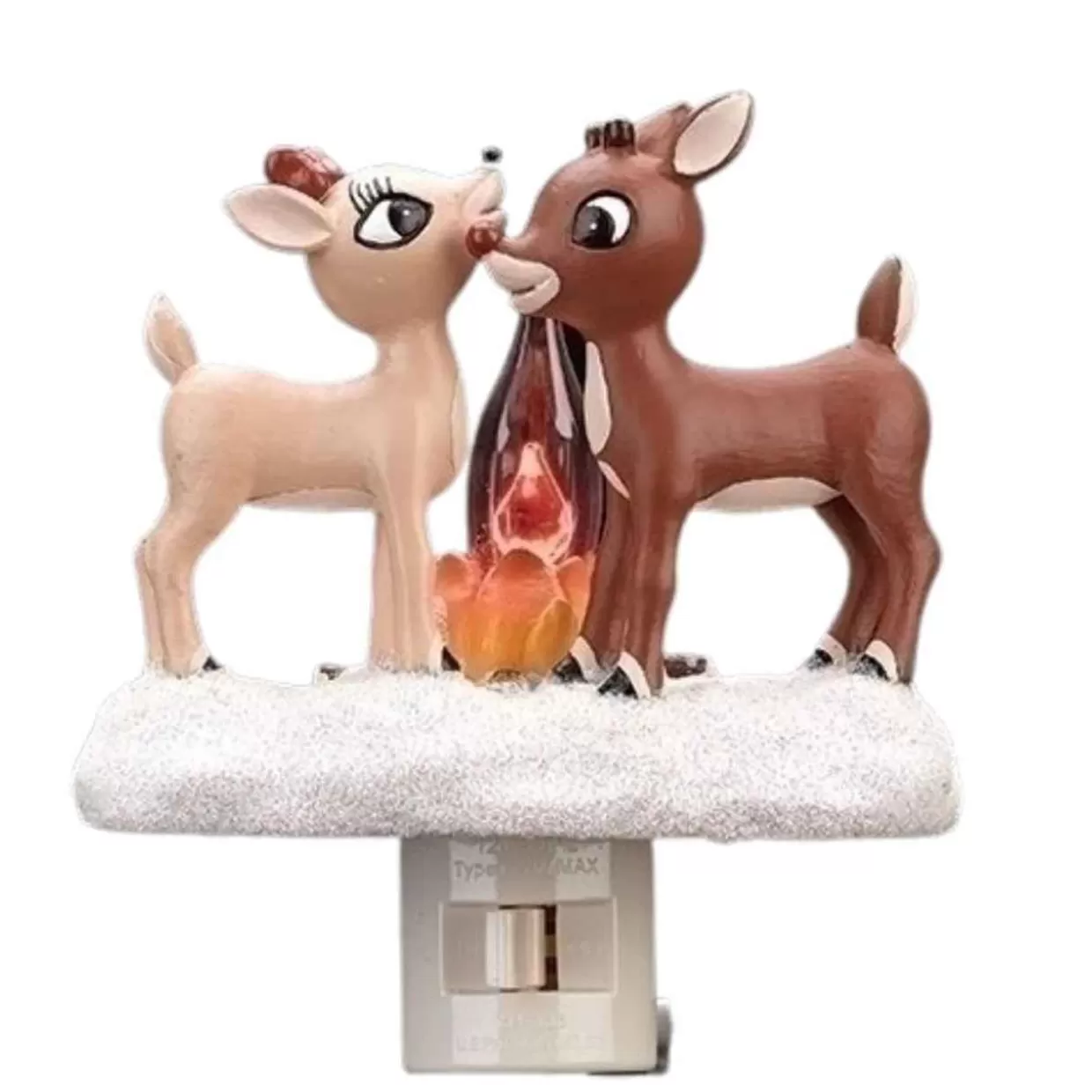 Snowbabies Rudolph & Clarice Flicker Night Light* Night Lights