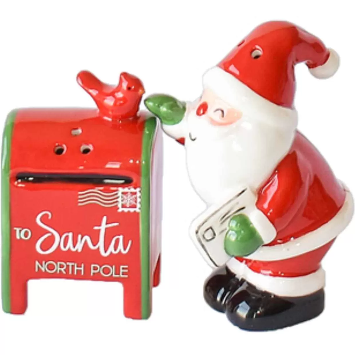 Department 56 Santa And Mailbox Salt And Pepper Set* Table & Glassware