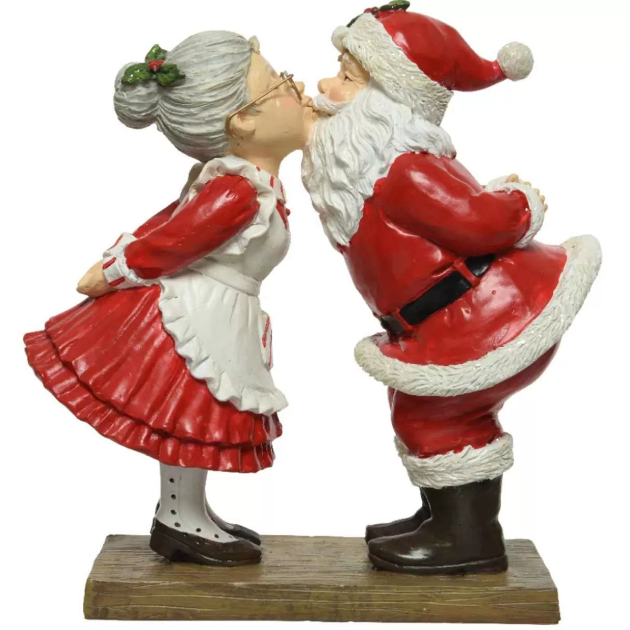 Byers Choice Santa And Mrs. Claus Kissing Figurine* Figurines