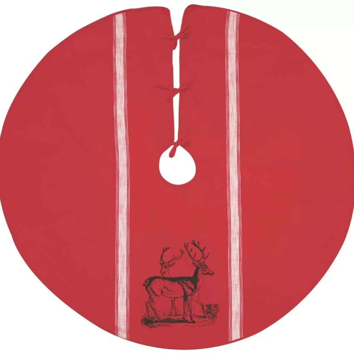 * Stag Feed Sack Tree Skirt* Tree Skirts